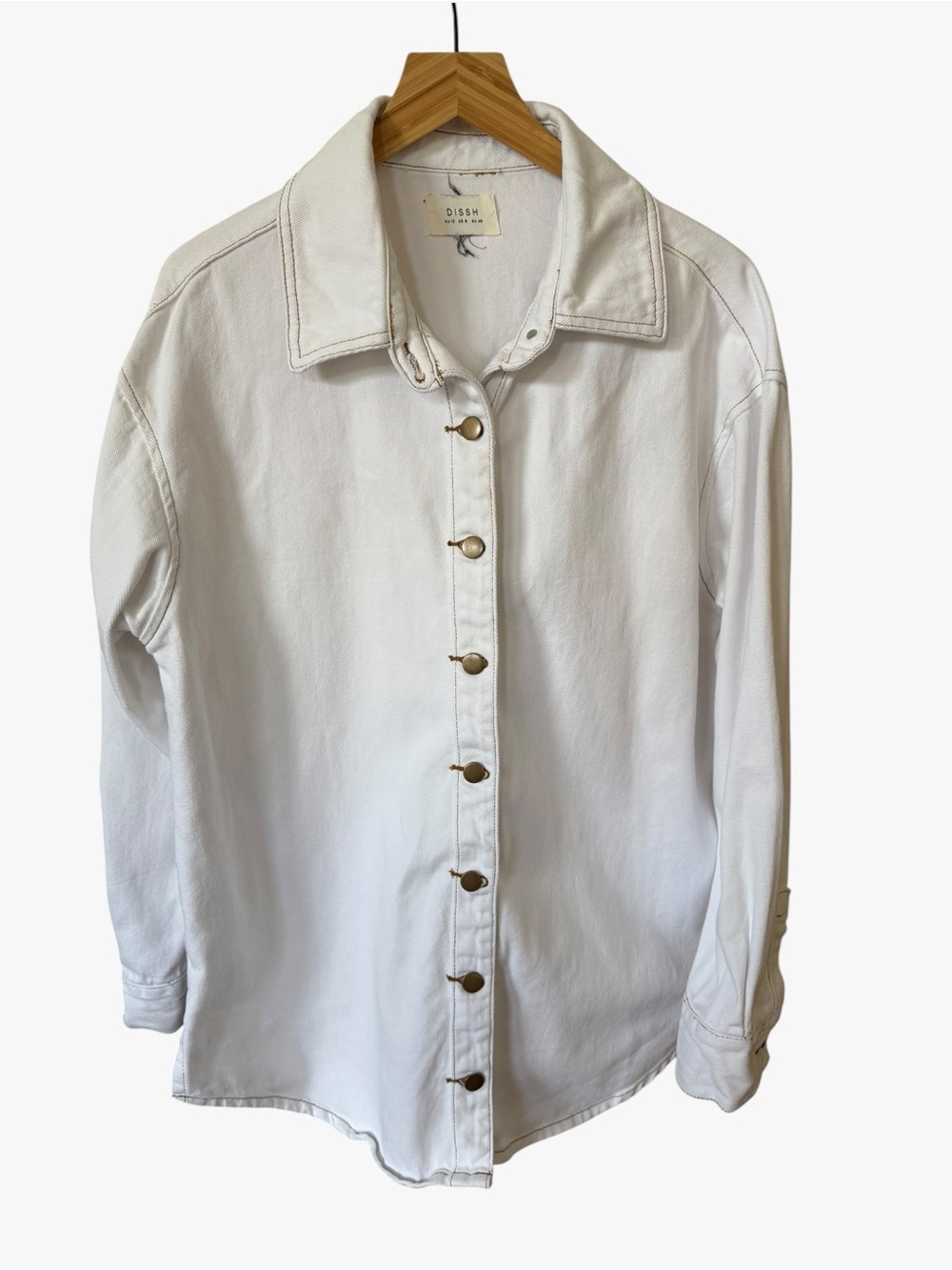 DISSH White Button-Down Shirt